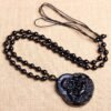 lauging buddha 2 Wealth Buddha Black Obsidian Pendant for Abundance & Prosperity