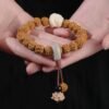 Lotus Awakening Lion Bodhi Seed Bracelet for Spiritual Protection
