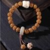 Lotus Awakening Lion Bodhi Seed Bracelet for Spiritual Protection