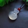 lucky bag 2 White Chalcedony Lucky Bag Necklace for Blessings & Good Fortune