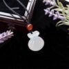 lucky bag 3 White Chalcedony Lucky Bag Necklace for Blessings & Good Fortune