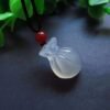 lucky bag 4 White Chalcedony Lucky Bag Necklace for Blessings & Good Fortune