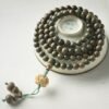 108 Green Sandalwood Mala Lotus Pendant for Emotional Balance