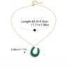 Malachite Pendant - 18K Gold Stainless Steel Necklace for Abundance