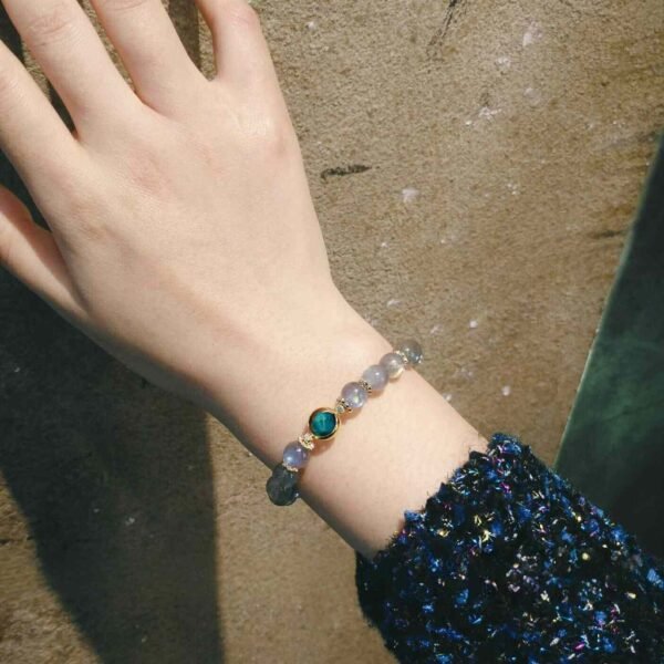 Moonstone Labradorite Bracelet for Lunar Aurora Energy