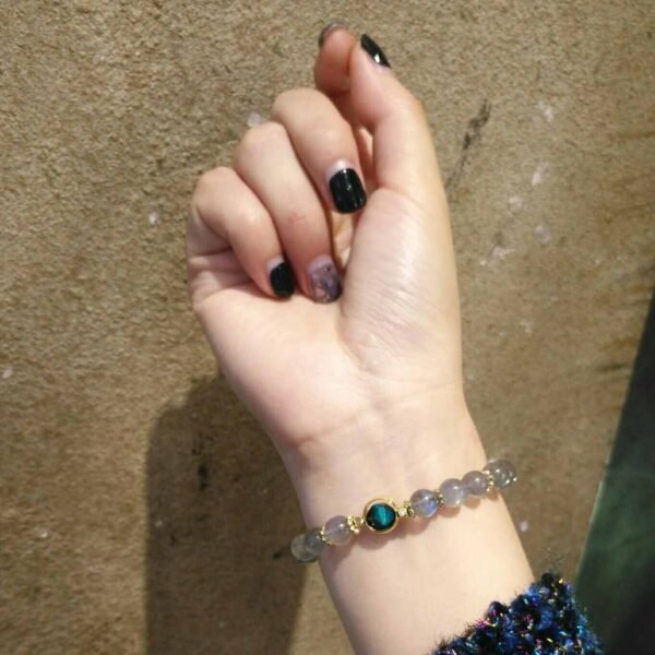 Moonstone Labradorite Bracelet for Lunar Aurora Energy