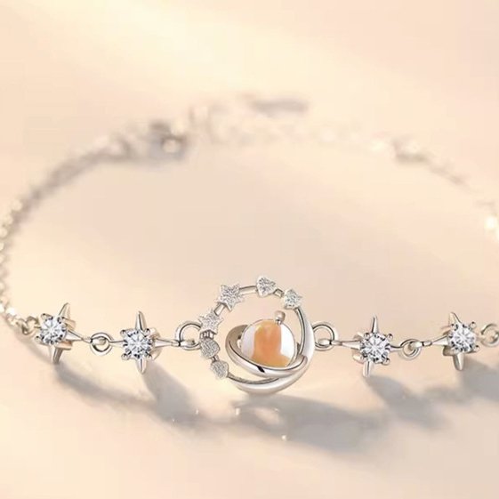 Moonstone Planet Bracelet