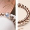 Smoky Quartz Moonstone Bracelet for Protective Intuition & Stability