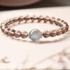 Smoky Quartz Moonstone Bracelet for Protective Intuition & Stability