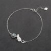 Moonstone Bracelet Lunar Cat for Protection & Wisdom