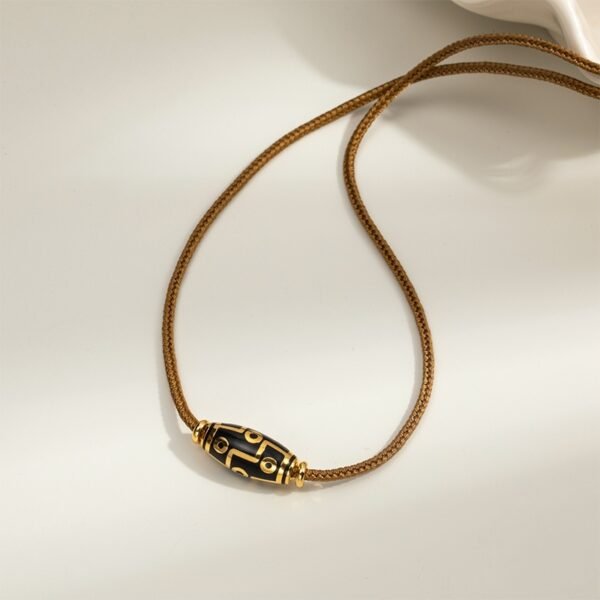 Nine Eyes Dzi Bead Necklace