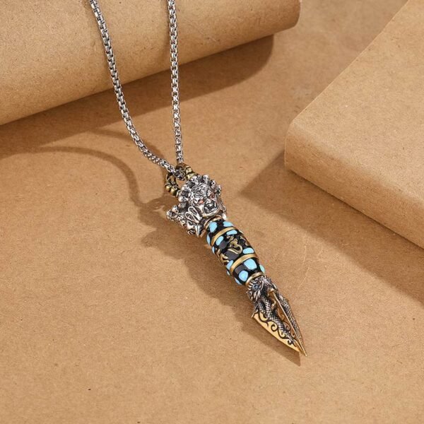 Six True Words Vajra Pendant Necklace for Protection & Spiritual Authority