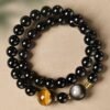 tiger eye obsidian bracelet 4 Black Obsidian Tiger Eye Bracelet for Protection & Good Fortune