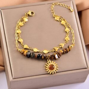 tiger eye sun bracelet