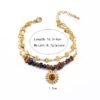 Sunflower Tiger Eye Bracelet for Blossoming Power & Happiness