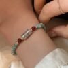Turquoise Bodhi Bracelet with "Luck" Charm for Fortune Change