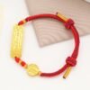 wealth of god bracelet Gold-Plated Five God of Wealth Bracelet for Wealth & Protection