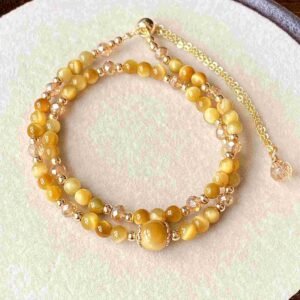 Golden Tiger Eye Bracelet for Wealth & Protection