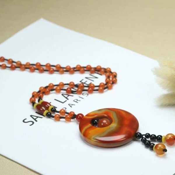 Zhanguo Red Agate Peace Buckle for Protection & Good Fortune