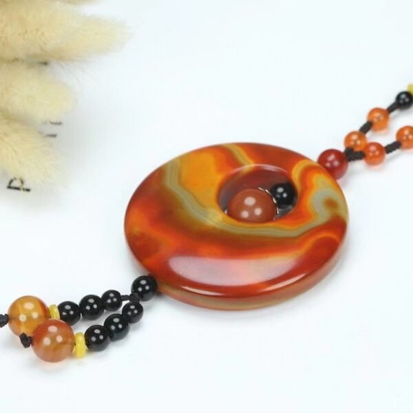 Zhanguo Red Agate Peace Buckle for Protection & Good Fortune