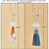 Sacred Journey: Bodhi Lotus & Crystal Car Hanging Charm for Peace and Safety
