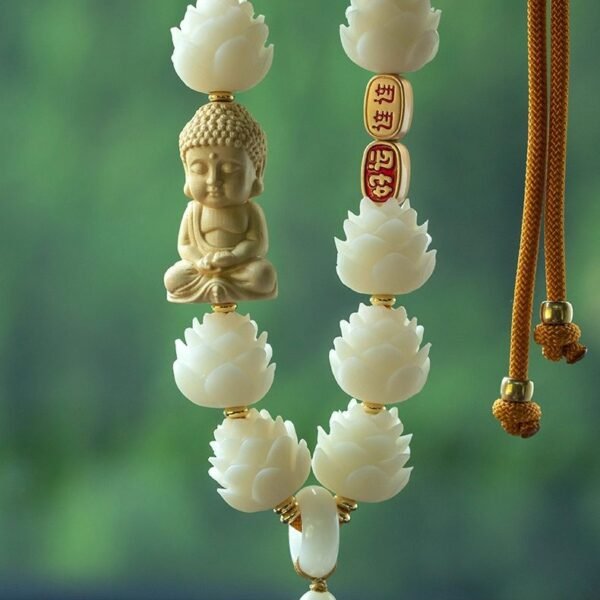 Buddha & Lotus Car Hanging Charm for Protection, Peace and Prosperity
