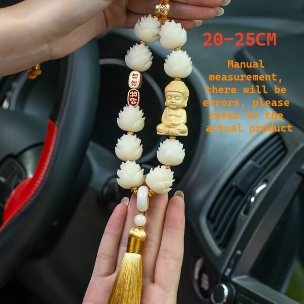 Buddha & Lotus Car Hanging Charm for Protection, Peace and Prosperity