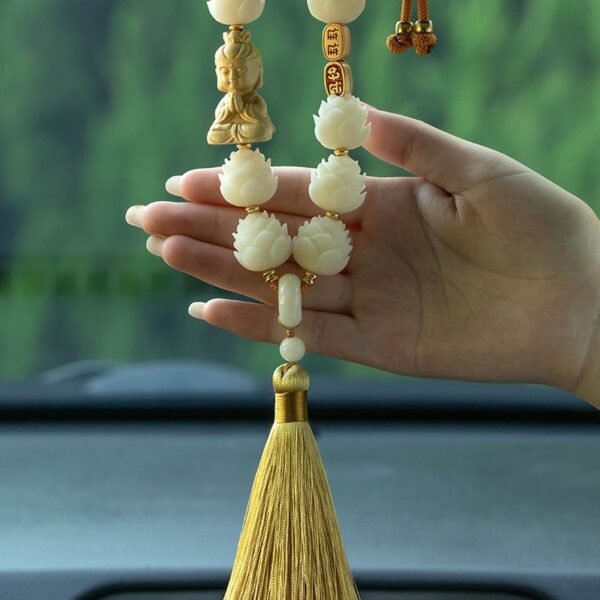Buddha & Lotus Car Hanging Charm for Protection, Peace and Prosperity