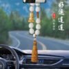 Boxwood Buddha & Bodhi Lotus Car Hanging: Feng Shui for Safe Travels & Continuous Blessings