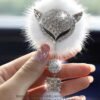 bling car charm 4 Bling Fox Car Hanging Ornament Bag Charm