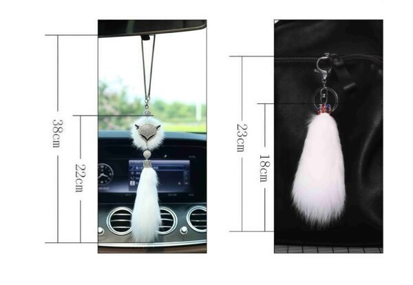 bling car charm 6 Bling Fox Car Hanging Ornament Bag Charm