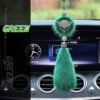 bling car charm green Bling Fox Car Hanging Ornament Bag Charm