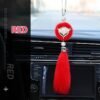 bling car charm red Bling Fox Car Hanging Ornament Bag Charm