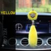 bling car charm yellow Bling Fox Car Hanging Ornament Bag Charm
