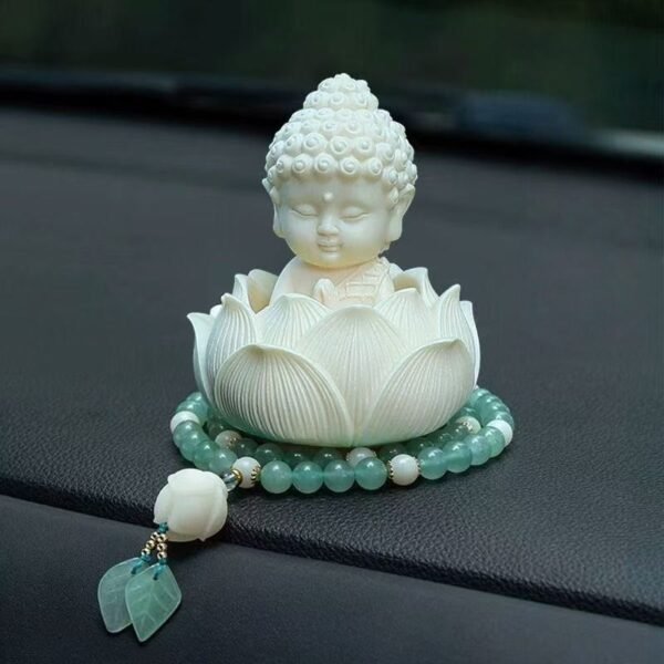 Buddha Lotus Car Ornament for Peace, Protection & Spiritual Harmony