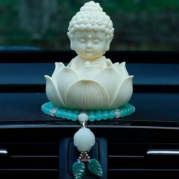 Buddha Lotus Car Ornament for Peace, Protection & Spiritual Harmony