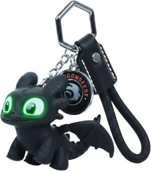 Light-Up Dragon Eye Keychain LED Glow Bag Charm