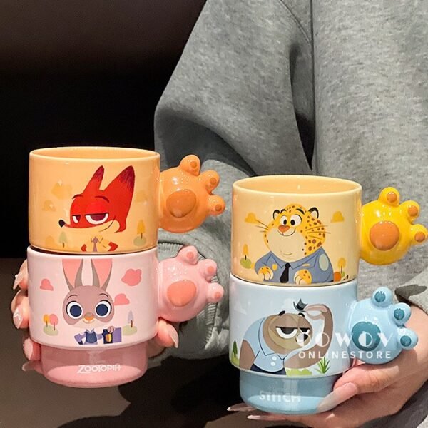 Zootopia Character Mug – Durable Ceramic for Hot Drinks - 4PCS (50%OFF)
