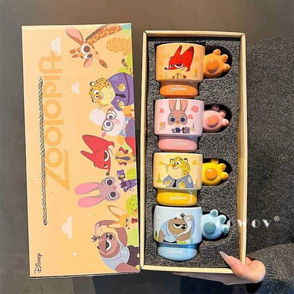 Zootopia Character Mug – Durable Ceramic for Hot Drinks - 4PCS (50%OFF)
