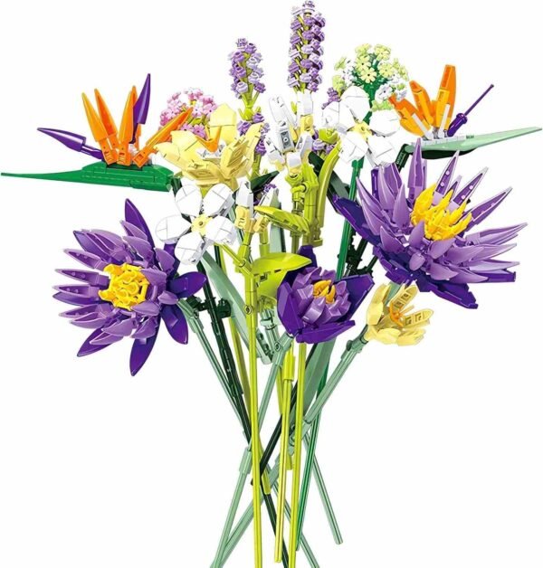 Artificial Flower Bouquet Building Block Kit for Gift (50%OFF)