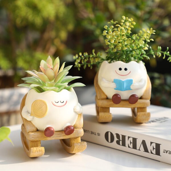 Face Rocking Succulent Planter Garden Pots (50%OFF)