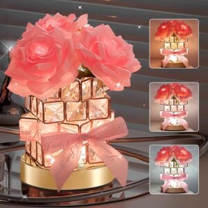 Romantic Rose Night Light,Dimmable Touch Table Lamp (50%OFF)