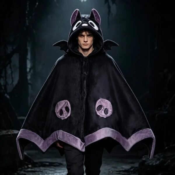 Unisex Wearable Blanket Bat Hooded Cape, Oversized Bat Sleeve Plush Thick Cloak (50%OFF)