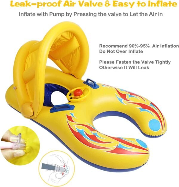 Mommy Baby Floatie for Pool with Canopy Detachable (50%OFF)