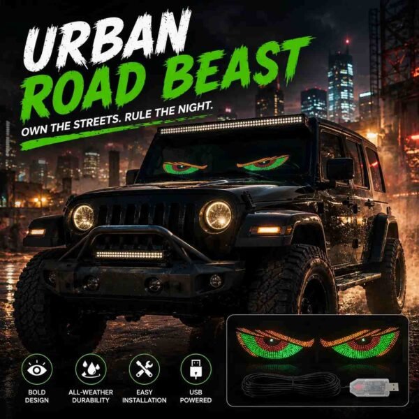 2 PCS Led Devil Eyes Lights, USB-Powered-Two Lighting Modes (50%OFF)