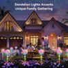 Dandelion Solar Garden Lights, 2 Modes 16 LED Solar Flower Lights - 2 Packs (50%OFF)