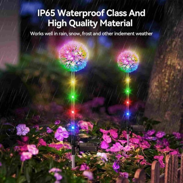 Dandelion Solar Garden Lights, 2 Modes 16 LED Solar Flower Lights - 2 Packs (50%OFF)
