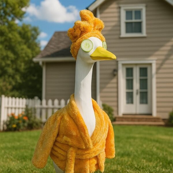 Lady Porch Goose Outfits with Spa-Themed for 23 Inch Lawn Goose (50%OFF)