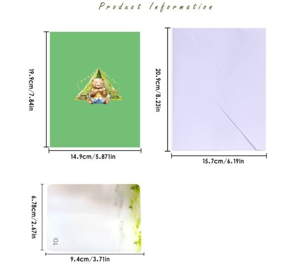 3D Pop Up Card Camping Bear for men (50%OFF)