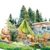 3D Pop Up Card Camping Bear for men (50%OFF)
